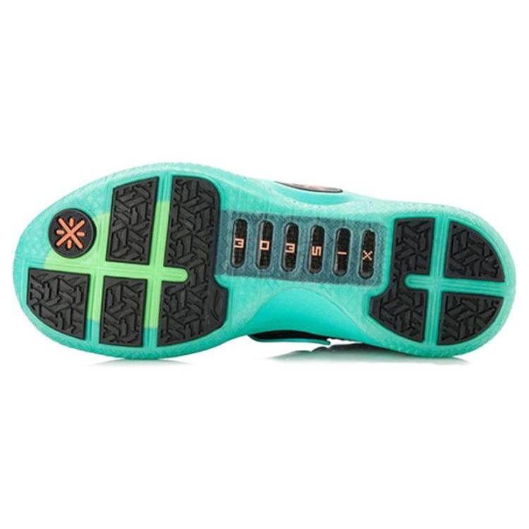 Li Ning WOW 6 Slip Resistant Abrasion Resistant Low top Basketball Shoes Mens Green Black ABAM089-84