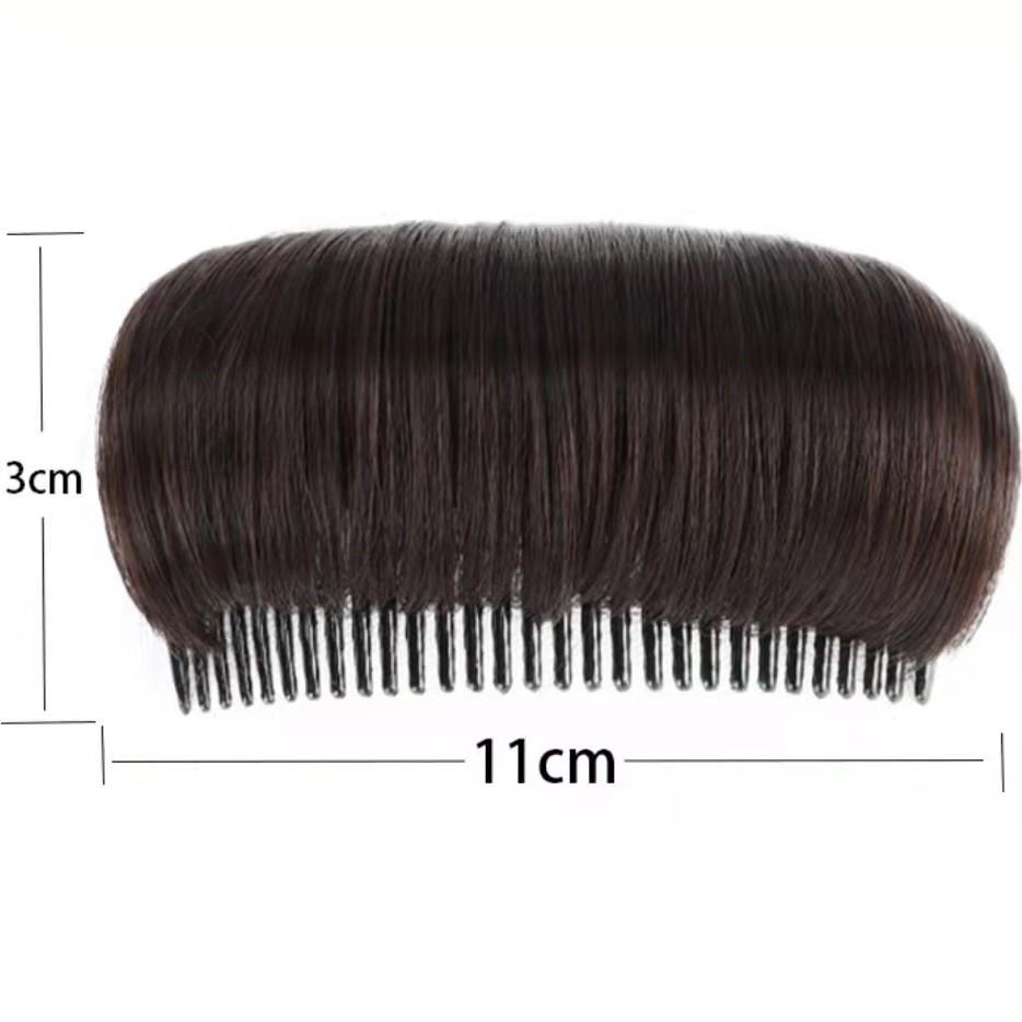 Женская невидимая пушистая подушечка для волос для женской подушки, стабильная, удобная, высокотемпературная волокнистая вставка, расческа, аксессуары для укладки, 1 шт.
