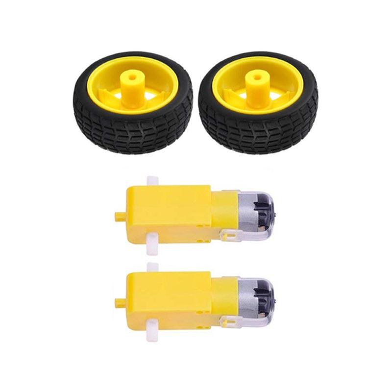 Электродвигатель постоянного тока с пластиковым колесом шины двигателя TT 3-6V Двигатель-редуктор с двойным валом TT Магнитный двигатель коробки передач для Arduino Smart Car