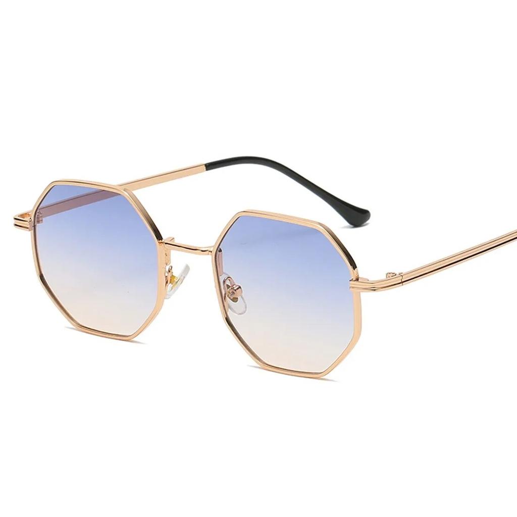 Fashion New Polygonal Metal Sunglasses Retro Ladies Glasses Classic Trend Luxury Driving Travel Eyewear Uv400