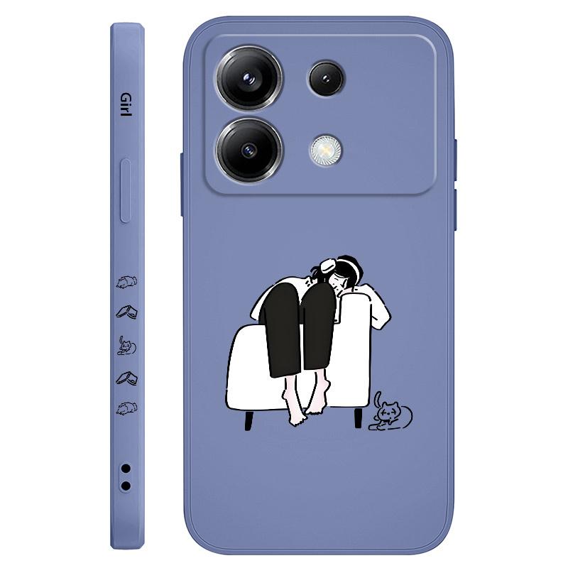 Чехол для телефона 'Пара на диване' для Xiaomi Poco F8 F7 X7 X6 F6 M6 M5 M5S F5 X5 F4 X4 M4 F3 M3 X3 Pro 4G 5G GT Силиконовый чехол