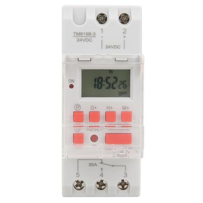 DC 24V 30A Недельный таймер 1224 часа ЖК-дисплей Управление включением/выключением Программируемое реле времени