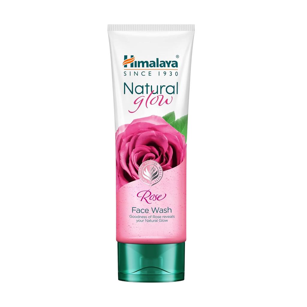 Himalaya Natural Glow Rose Face Wash 100ml Single Pack Gentle Skin Cleanser for Natural Radiant Glow and Impurity Removal