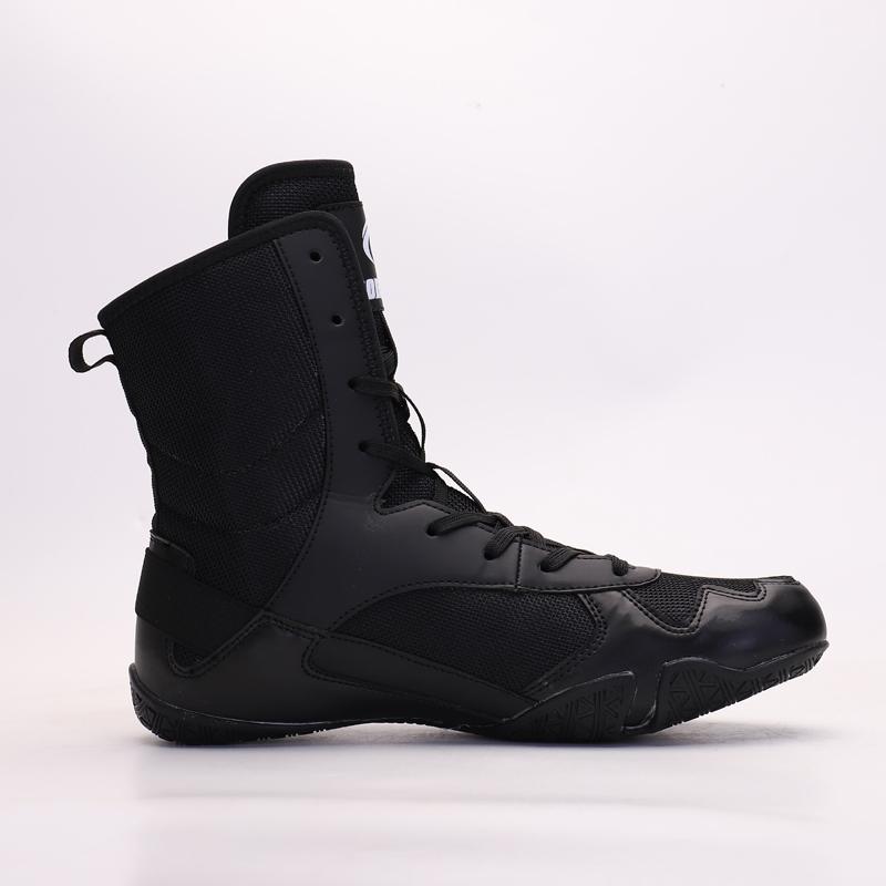 Бесплатные спарринговые борцовки для мужчин Эластичные высокие боксерки Обувь для боевых искусств Кроссовки, специально разработанные для тренировок в зале и фитнеса