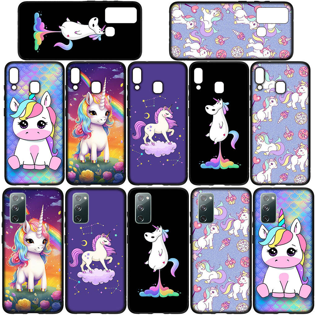 for Samsung Galaxy S25 S24 S23 iPhone 17 16 15 Xiaomi Redmi Note 14 13 12 11 Plus Pro Max XR A37 Phone Case Wallpaper Unicornl Horse OPPO Huawei Cover