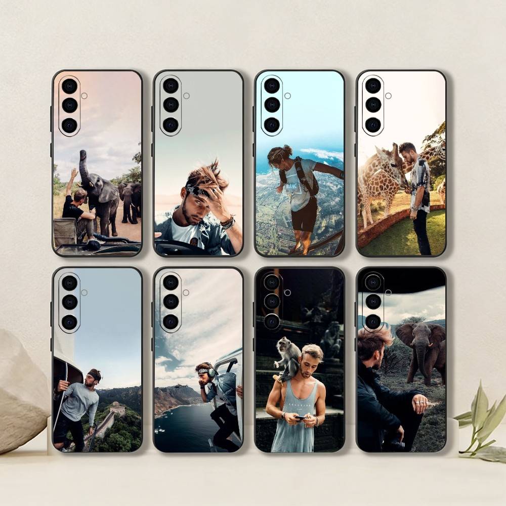 Sam Kolder Чехол для телефона для Samsung Galaxy A73, A72, A71, A70, A53, A52, A51, Другие Мягкий черный чехол