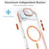 For iPhone Air Magnetic Case TPU Acrylic Clear Phone Back Cover with Lens Protector Kickstand