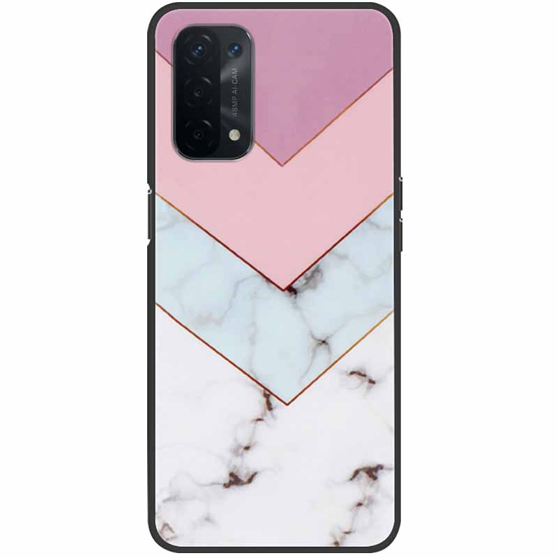 Для OPPO A54 5G A74 4G чехол силиконовый мягкий лист мраморный TPU задние крышки для OPPO A54S A16 A16S A96 A53S A53 чехлы A 54 бампер милый