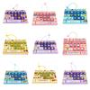 Transparent Dual-Tone Mini Keyboard Pendant Cute Design Keyboard Keychain  Desktop Decoration