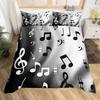 Комплект пододеяльника на музыкальную тематику Комплект постельного белья с принтом музыкальных нот Размер Твин Роскошный пододеяльник с музыкальным узором для детей, мальчиков, девочек