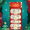 Christmas Cash Gift Envelopes 6 Slots Surprise Christmas Money Envelope for Cash DIY Holiday Money Gifts Holder Stocking