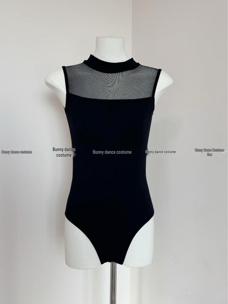 Балетный и аэробный купальник с высоким воротом для женщин