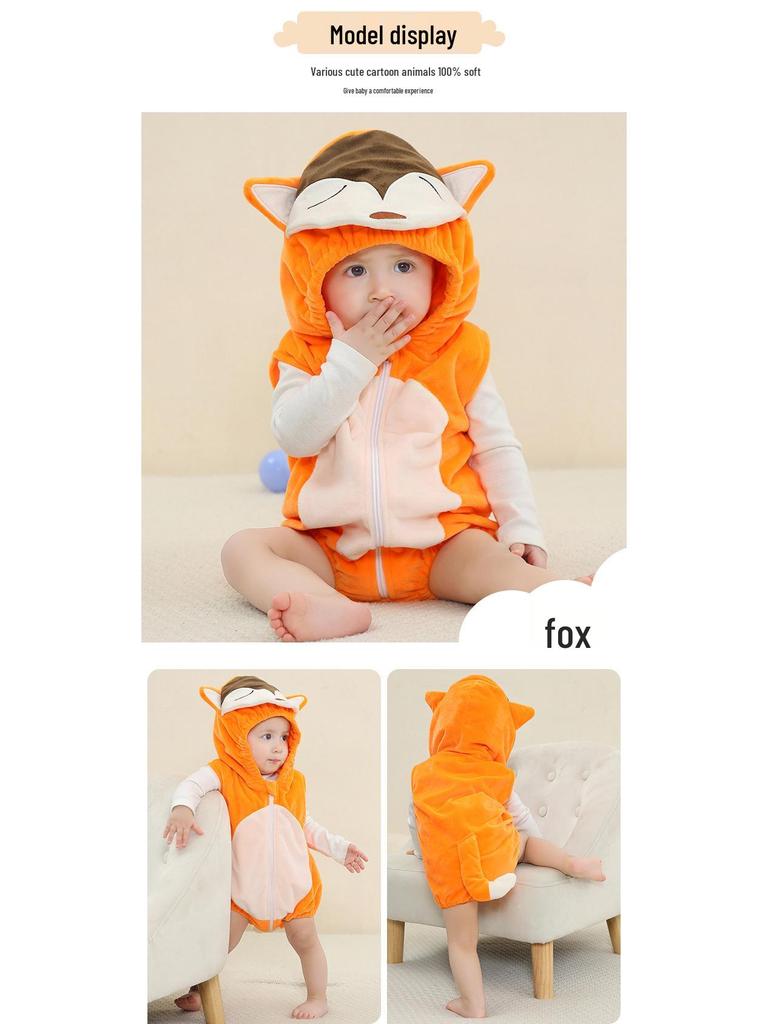 Боди без рукавов для малыша «Микки Маус» - Дизайн с животными, Мягкий комбинезон на кнопках