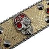 Popular Skull Buckle Belt for Adult Rhinestones Rivet Belt All Matching Blingbling Western Belt for Daily and Club