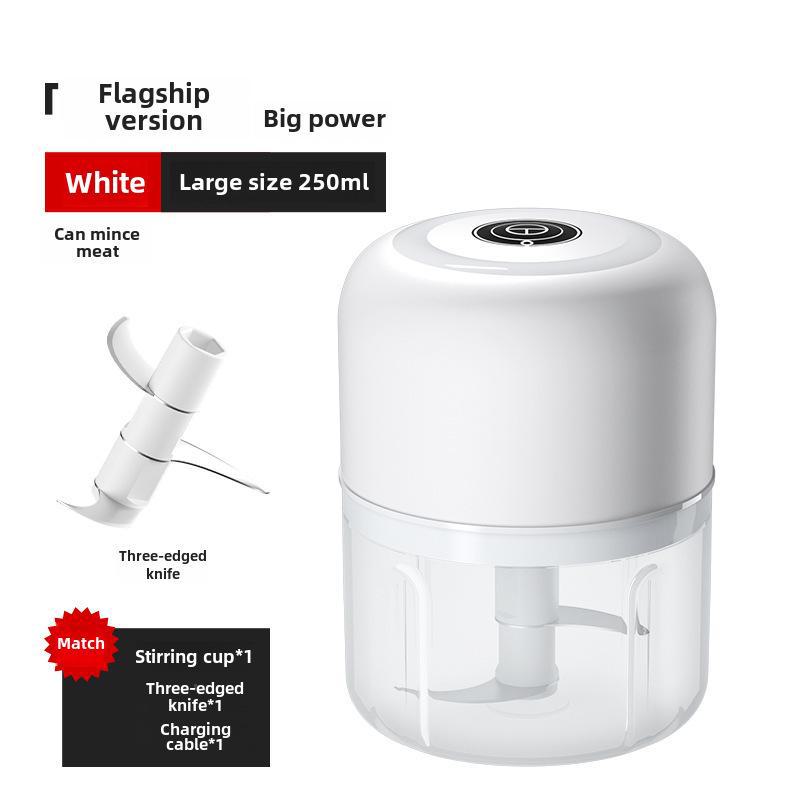 Compact Electric Garlic Grinder & Baby Food Processor - Multifunctional Kitchen Tool for Garlic Paste and More