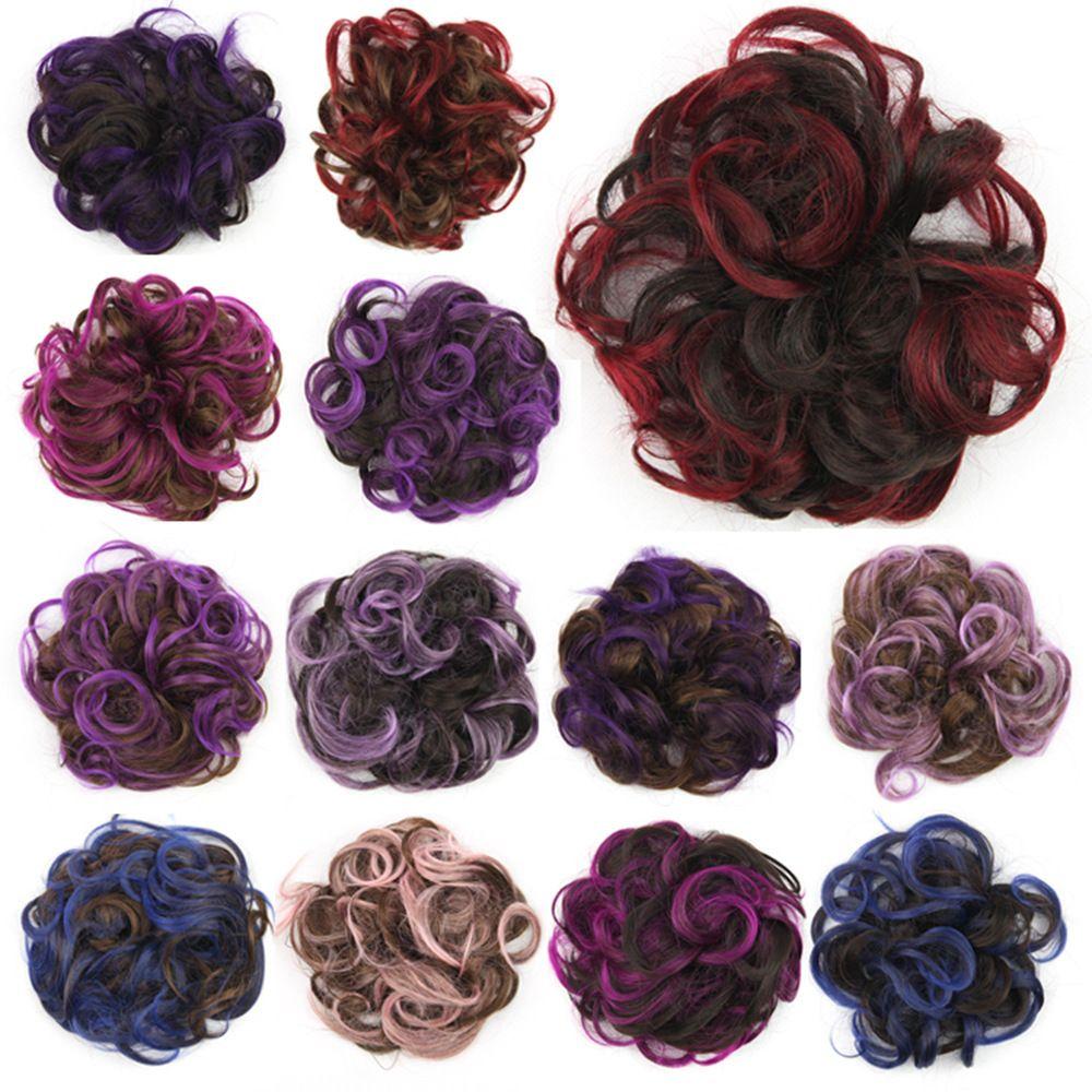 Wig Elastic Band Hairdressing Hairband Curly Scrunchie Hair Bun Curly Messy Chignon Hair Extension