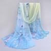 New Chiffon Scarves Women Summer Silk Scarf Chiffon Thin Shawls And Wraps Foulard Flower