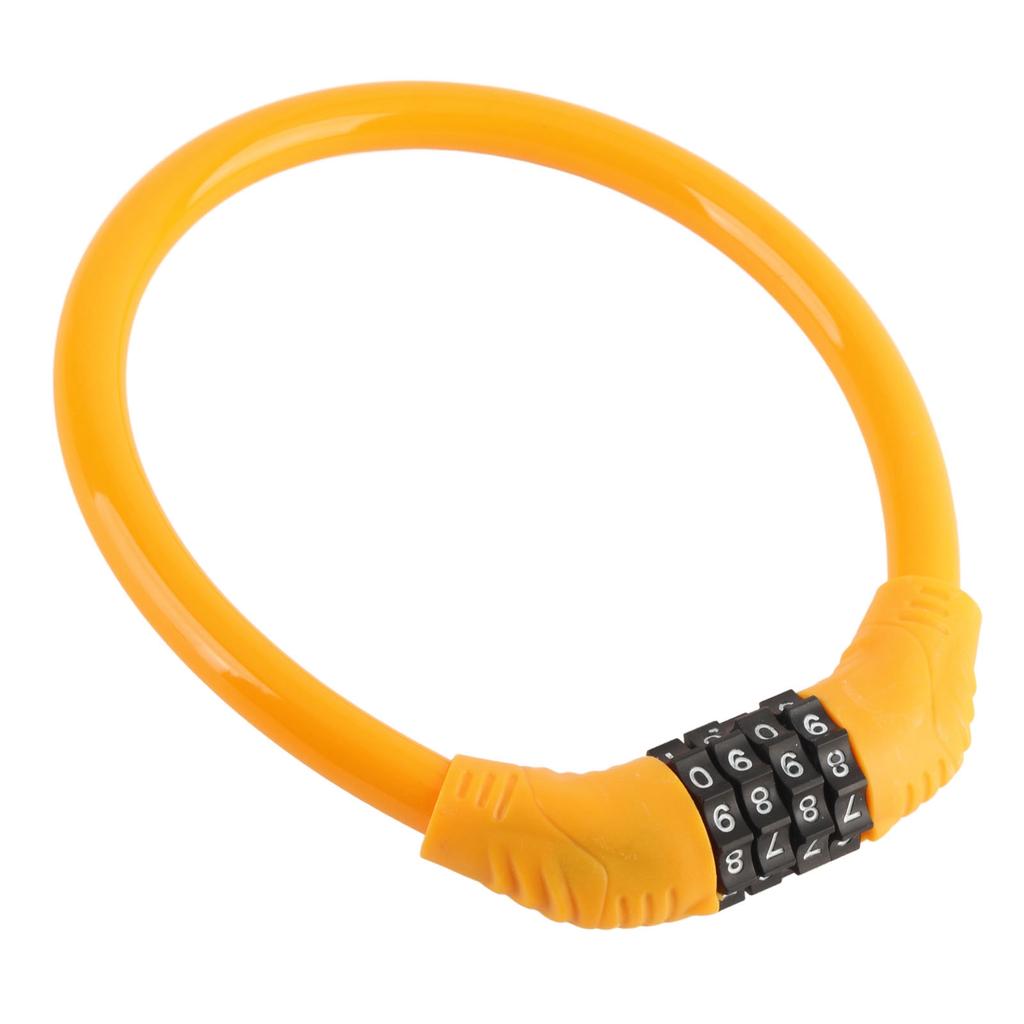 Трос для велосипедного замка повышенной безопасности 4?Велосипедные тросовые замки с цифровым номером для езды на велосипеде на открытом воздухе, оранжевый