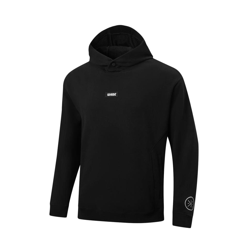Li Ning Серия Уэйда Худи Повседневная Свободная С Буквами Модная Толстовка Мужская толстовка AWDW117-1
