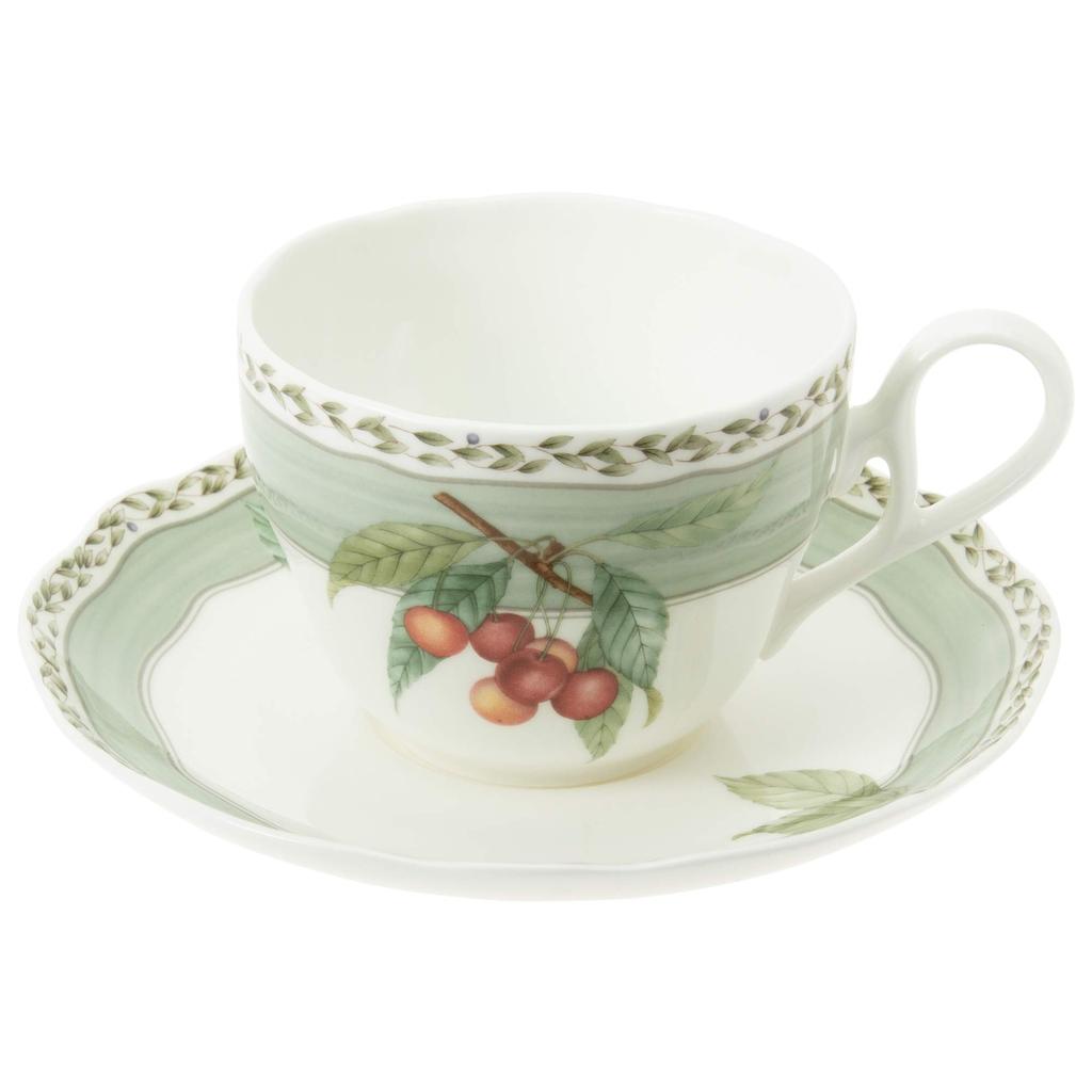 Чашка-блюдце Noritake 250 куб. см Orchard Garden, безопасная для микроволновой печи, костяной фарфор и (Кофе чай) Т97887/4911-1