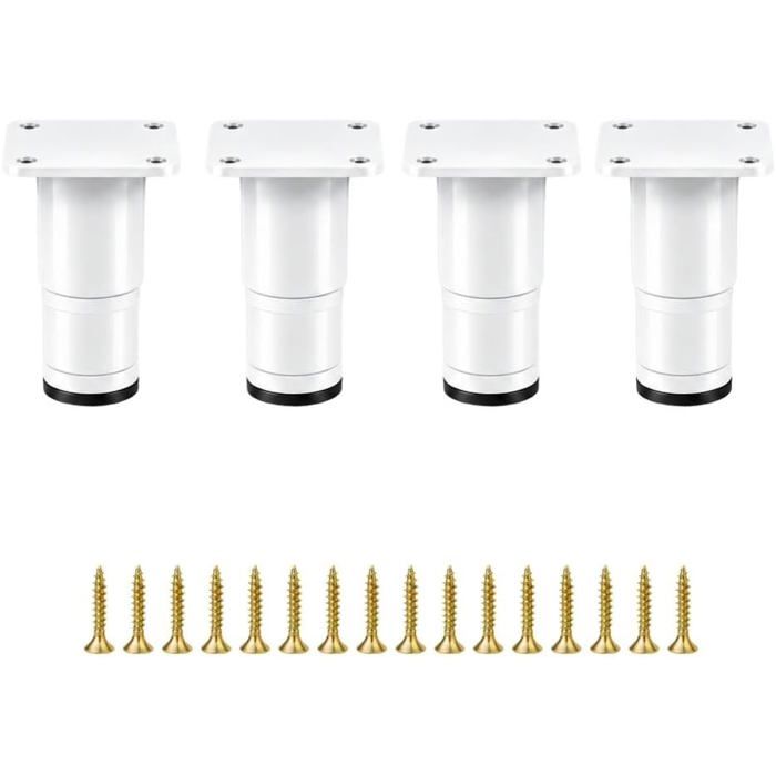 Pied de meuble - RANJI - 8–11,5 cm - Réglable - Acier - Embout antidérapant