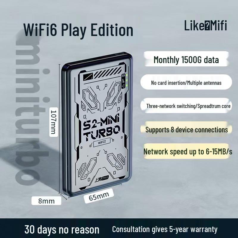 Upvote MiniTurbo Портативный WiFi без SIM-карты, Беспроводная сеть, Универсальное устройство передачи данных с поддержкой трех сетей