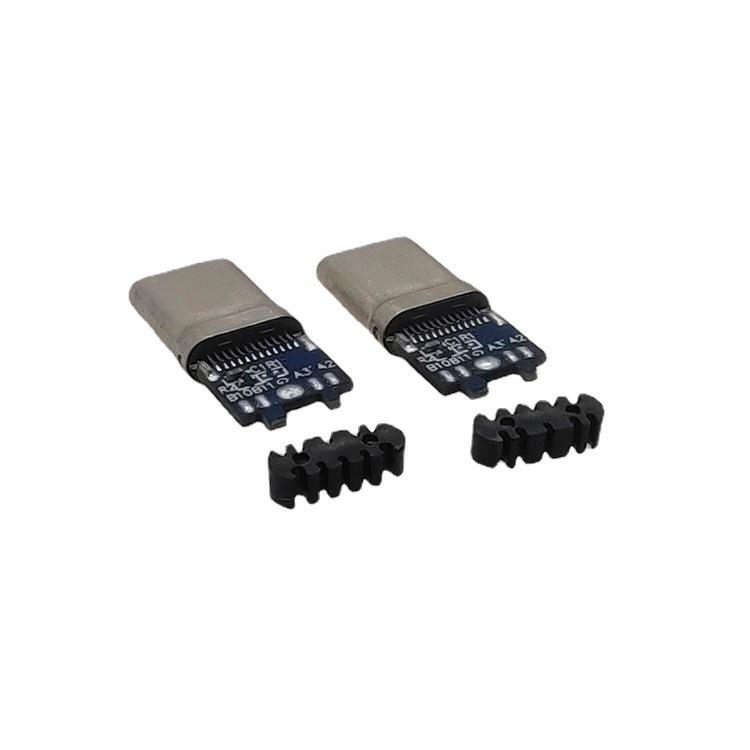 Разъем Type-C Male 3.0 OTG с резистором 5.1K, Автоматическая пайка и зажим для провода, USB-разъем