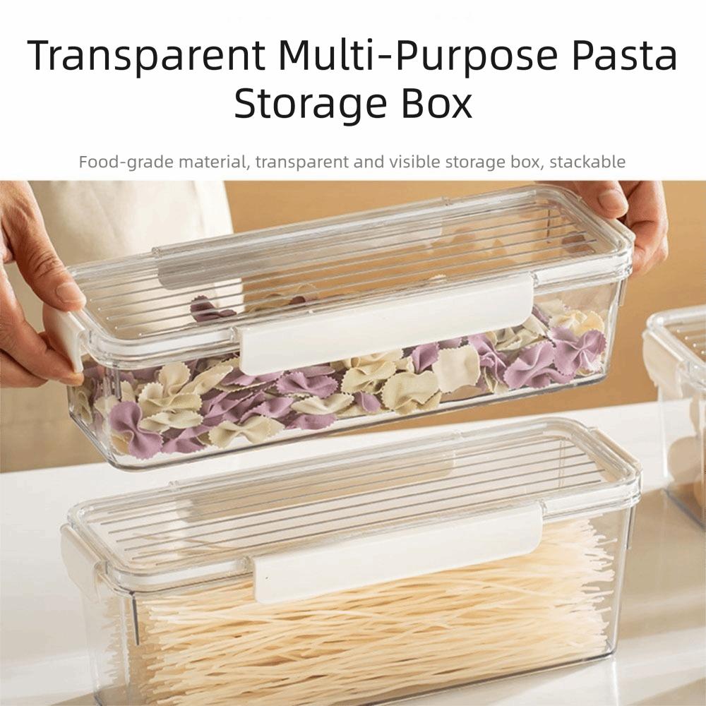 Airtight Food Storage Box Clear Plastic Fresh Keeper Box Pasta Storage Container Kitchen
