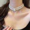 Jewelry Accessories Retro Pearl Necklace Multi-layer Pearl Choker Pearl Pendant Wedding Bride