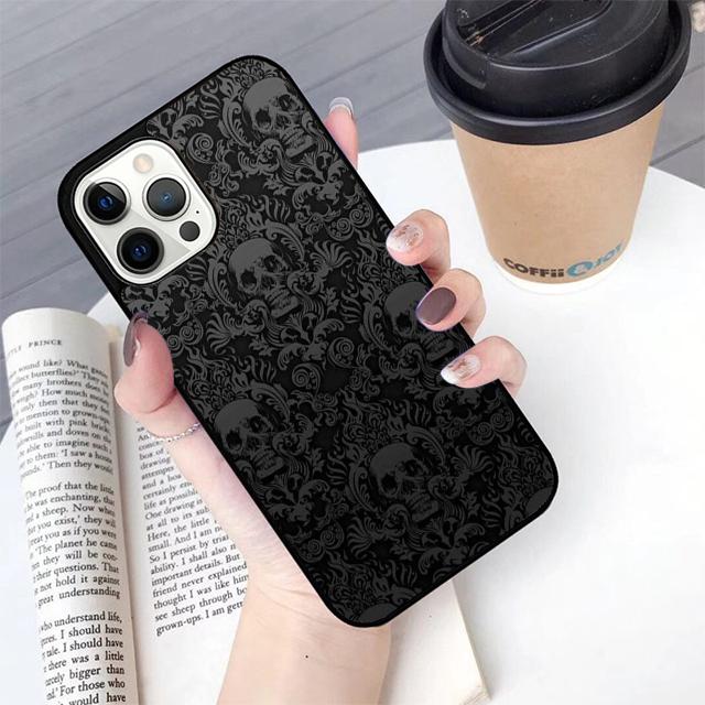 Чехол для телефона в готическом стиле с черепом для Apple iPhone 17 Air 11 Pro Max Plus SE2020 Coque для iPhone 17 Air 14 15 16 13 12 Max Cover