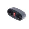 Biplite 16A Socket with Anthracite Switch