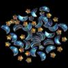 50Pcs Colored Crystal Glass Beads Mixed Star Moon Loose Pendant Beads For DIY Crafts Jewelry Handmade Earring Necklace Accessory