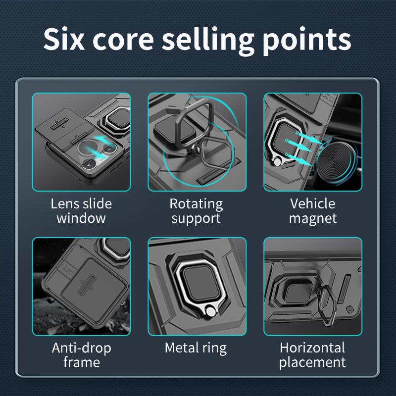 Armor Shockproof Case For Honor 200 Lite Protective Cover For Honor 200 Pro Ring Magnetic Holder Coque Fundas Capa