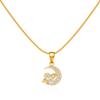 Нержавеющая сталь Инкрустированный циркон Луна Звезда Кулон Ожерелье Для женщин Счастливый Турецкий Сглаз Ключица Цепочка Чокер Вечерние Украшения