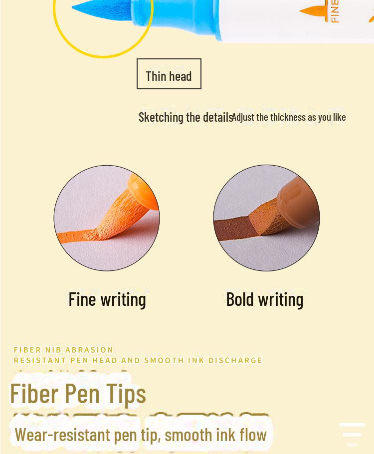 Двусторонний акриловый маркер с мягким наконечником для самостоятельного творчества и граффити на дереве, камне и обуви