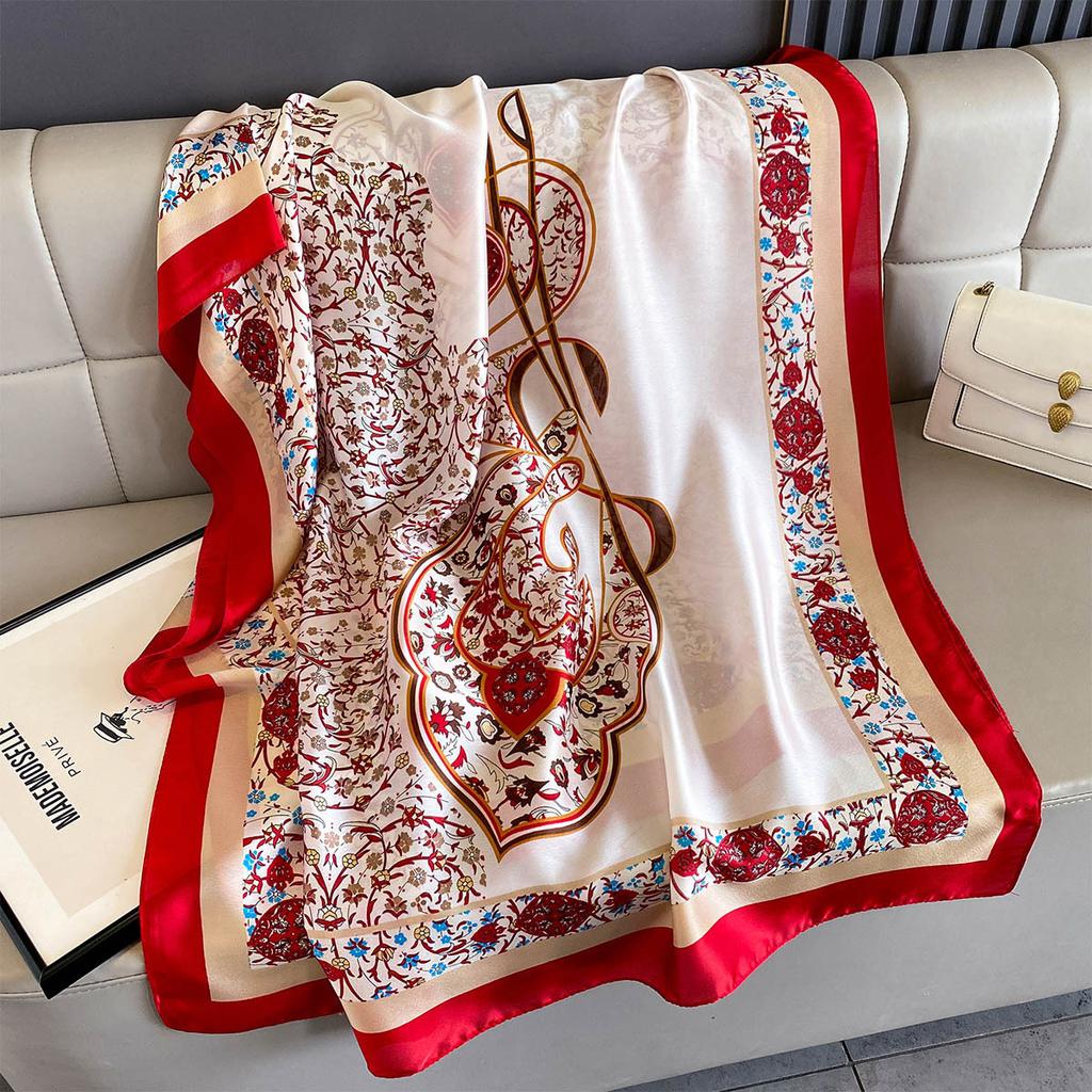 Женские 180*90 см модные красивые мягкие шелковые шарфы женские женские шаль хиджаб накидка платок бандана кашне пляжное парео