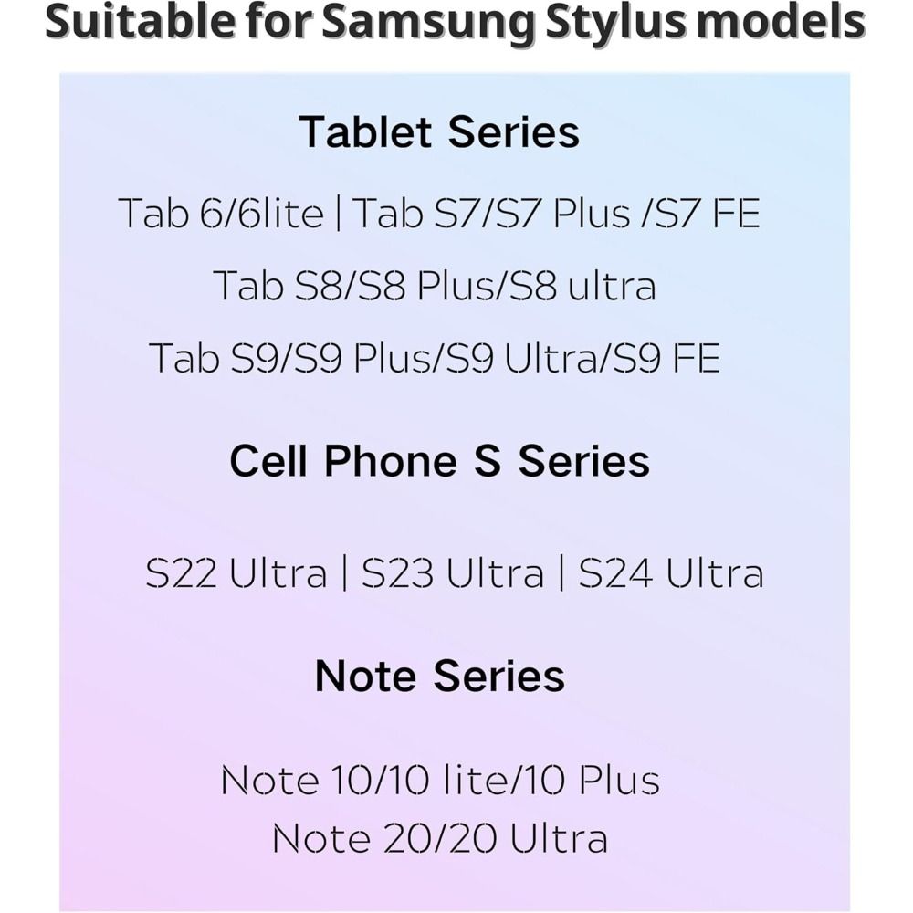 Silent Pen Tips Replacement for Samsung Galaxy Tab S22 S23 S9 S8 S7 S6 Note10/20 Ultra Tablet