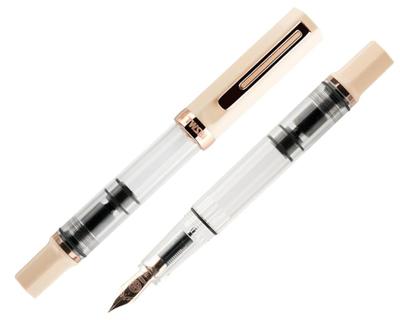 Перьевая ручка TWSBI Eco, Кремовый Розовое золото, С поршневым механизмом, Экстратонкое перо, EF, TW020011