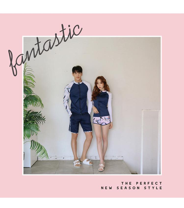 Унисекс Набор гидрокостюма с длинным рукавом для защиты от солнца 2025 - Купальник на молнии для пар