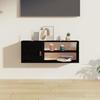 VidaXL Wall Cabinet Black 80x30x30 Cm Solid Pine Wood 818393