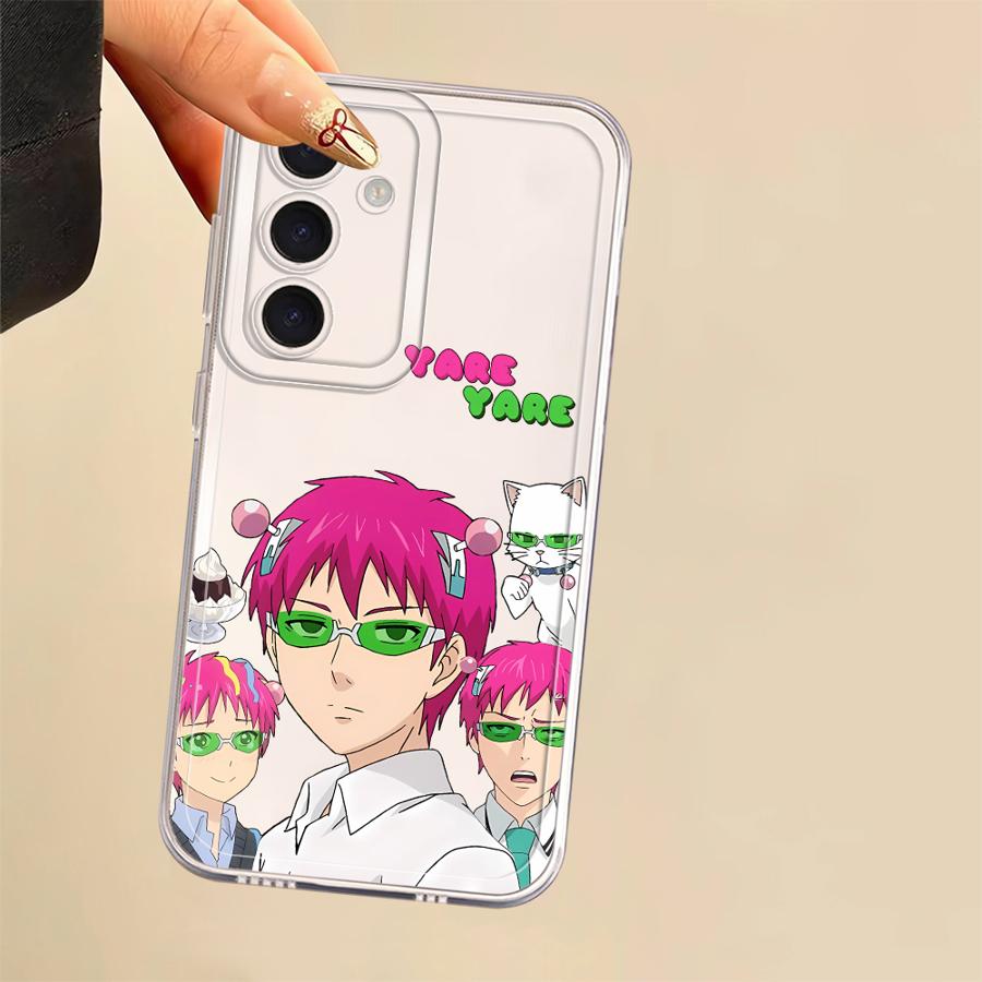 Милый Чехол для Телефона Saiki K-Kusuo для Samsung Galaxy A13 A15 A16 A14 A12 A35 A34 A73 A35 A71 A72 A25 A22 Мягкий Чехол