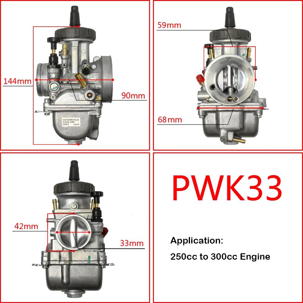 Карбюратор для мотоцикла PWK 33 34 35 36 38 40 42 мм Для Honda CR250R Гоночных скутеров Мотокросса Квадроцикла С Power Jet PWK38 300-650cc