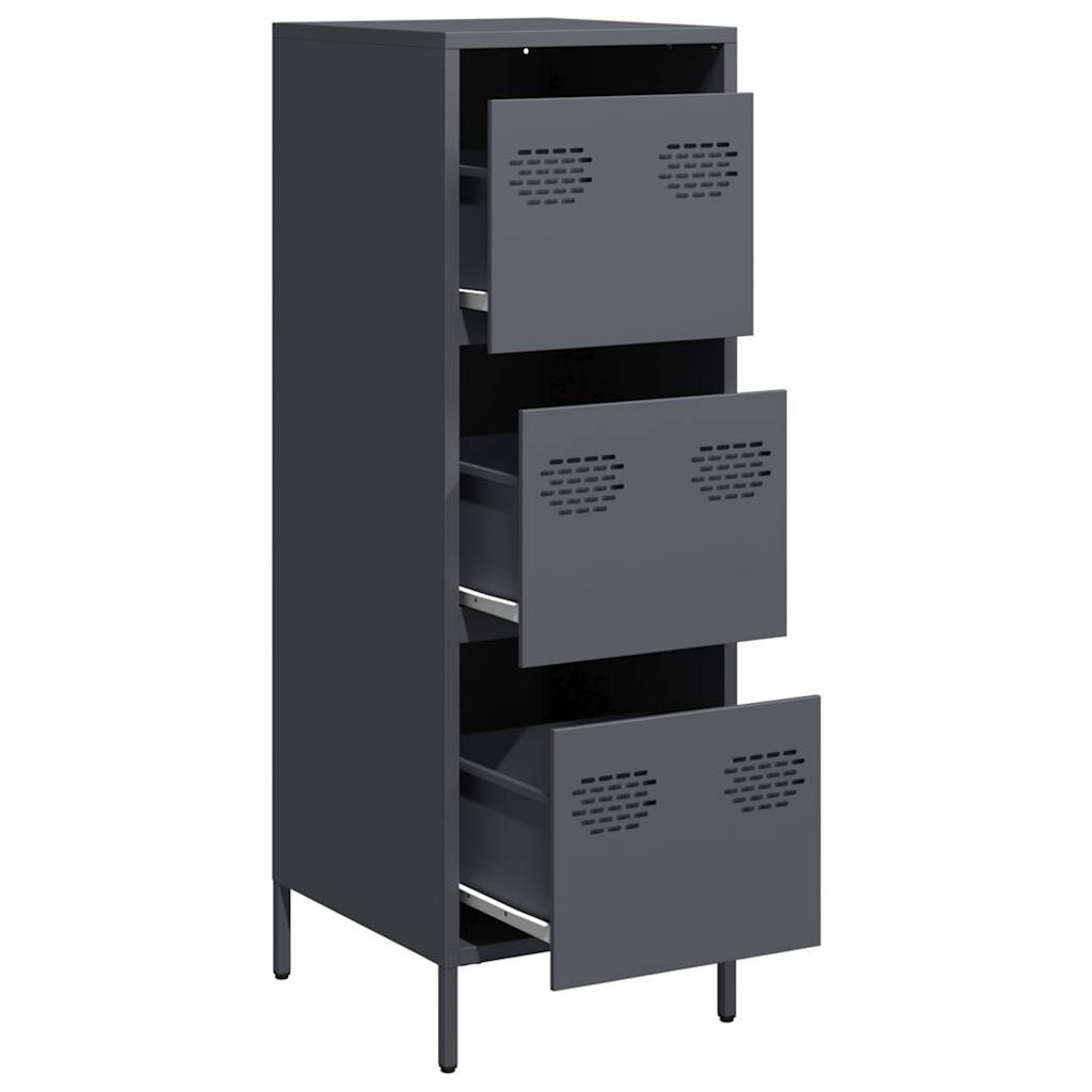 Vidaxl Szafka, Antracytowa, 39X35X103,5 Cm, Stal