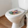Toilet Sticker Floral Pattern Toilet Lid Sticker Self-Adhesive Bathroom Decal for Home