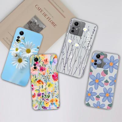 Чехол для телефона для Xiaomi Redmi Note 8, 9, 10, 11, 12 A1 + A2 + Plus 4A 5A, модный литературный цветочный чехол, противоударный прозрачный мягкий силиконовый чехол для Redmi, бампер