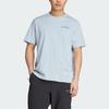 adidas Terrex Ss25 Polygiene Графическая футболка с коротким рукавом и круглым вырезом для занятий спортом на открытом воздухе Мужские топы Синий Желтый JI8326