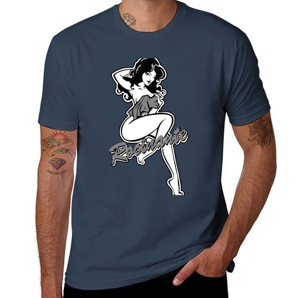 Rocinante Pin-Up Gal - Grayscale... T-Shirt anime tshirt t shirt man cotton cotton tshirt 100% T-Shirt