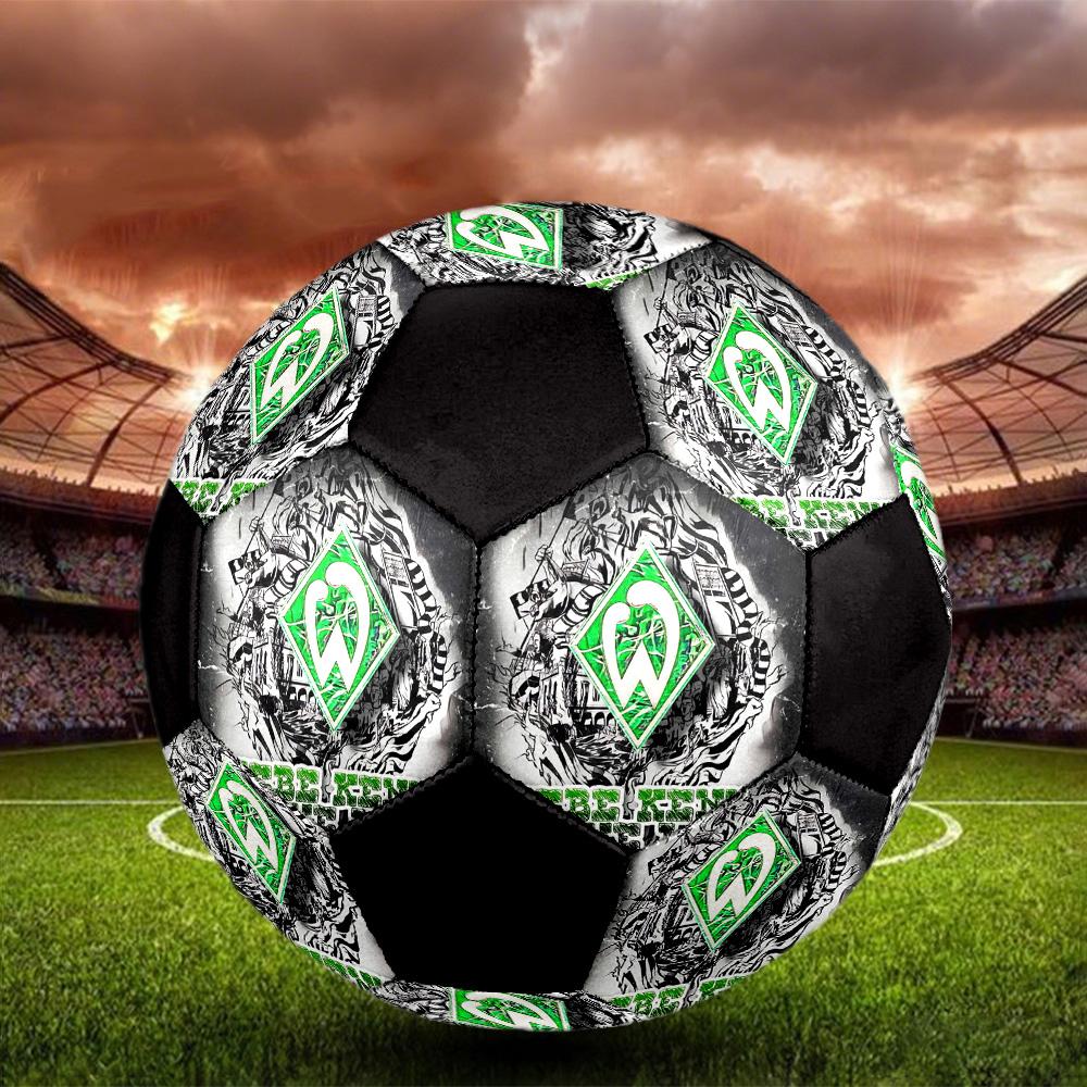 SV Werder Bremen Indoor Soccer Ball Colorful All Ages Size 5 Machine Stitched PVC Competition Ready Durable High-Bounce