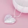 Штампованное серебро 925 пробы, красивое сердце, фоторамка, ожерелья для женщин, модные вечерние, свадебные, помолвочные украшения, подарки на день рождения
