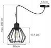 Hanging Lamp, Ceiling Chandelier, Wire Shade, Led